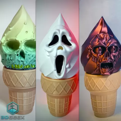 I Scream: Skull, Zombie & Ghostface - 3DGeex