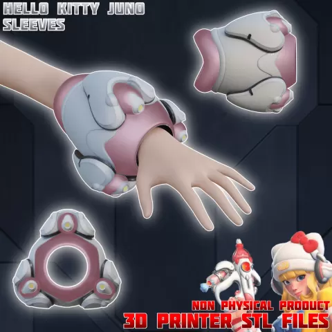 Hello Kitty Juno Cosplay Sleeves Overwatch