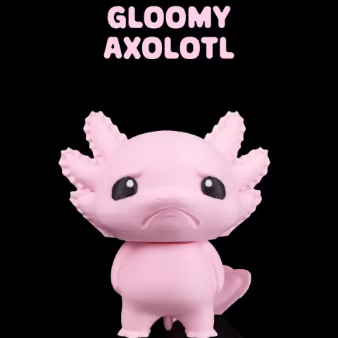 Gloomy Axolotl by Stlflix