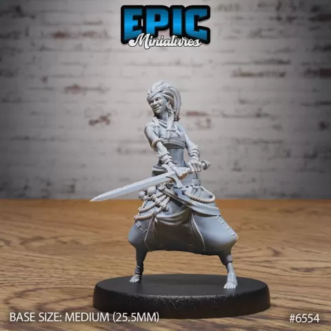 Pirate Island Girl Attack / Corsair Army / Water Bandit / Robber Ship Master / Sea Creature / Underwater Warrior / Ocean Raider Encounter by Epic-Miniatures