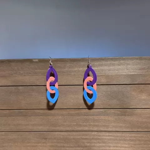 Trinity Link Drop Earrings