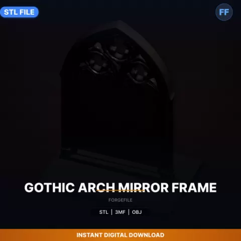 Gothic Arch Mirror Frame - 3D Printable STL File