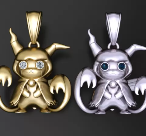 Golden Devil Charm Pendant