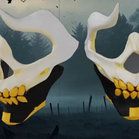 Fantasy Horned Mask 3D Model