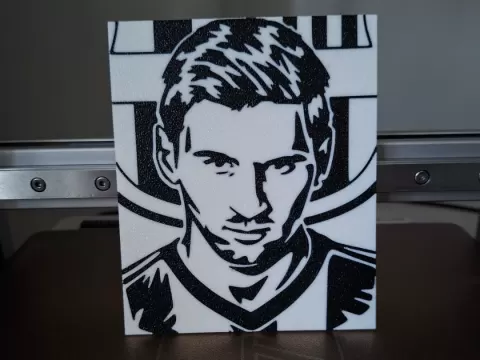 Mini Quadretto del calciatore Messi