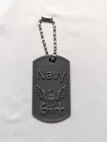 Navy Dog Tag - Trash Can Guy