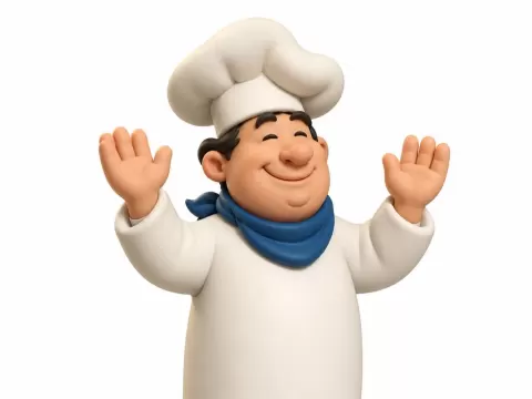 Little cartoon chef