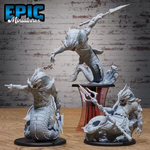 Gladiator Merfolk Set / Humanoid Fish Warrior / Water Tribe Fighter / Underwater Creature / Sea Beast Folk / Aqua Monster / Ocean Encounter by Epic-Miniatures