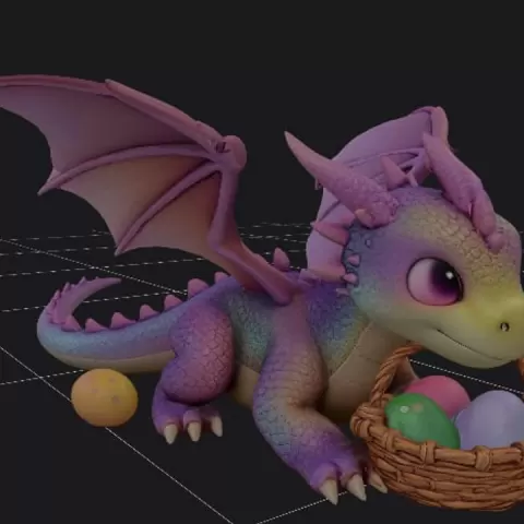 Baby Easter Dragon by Perry Matheson