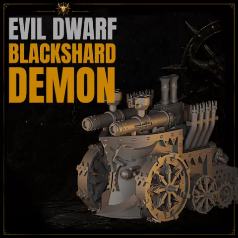 Evil Dwarf Blackshard Demon 28mm