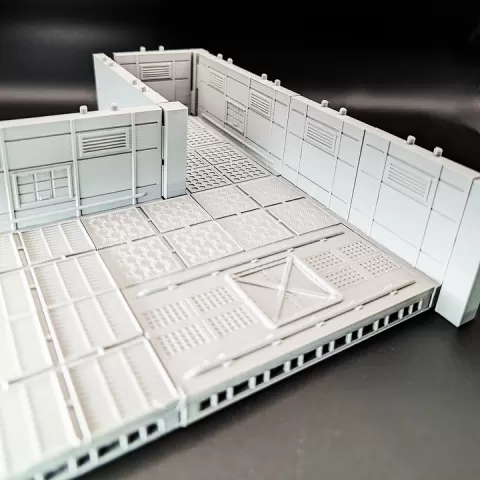 Space Station Starter Set - Modular Sci-Fi Interior Terrain (OpenLOCK, 28mm) by Dementedpixel