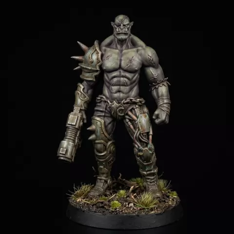 Orc Gunner - Iron-Jaw Orc Brutes - The Ashland Vanguard (1 Grimdark Sci-Fantasy Miniature STL Set for 32mm Tabletop RPG)