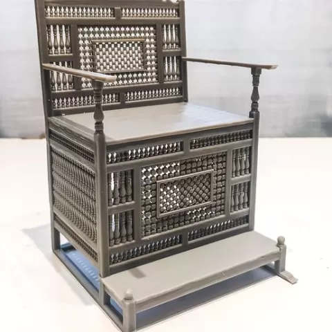 Arabic Ornamental Lattice Chair STL 1 - Arabic Ornamental Lattice Chair for 3D Printing