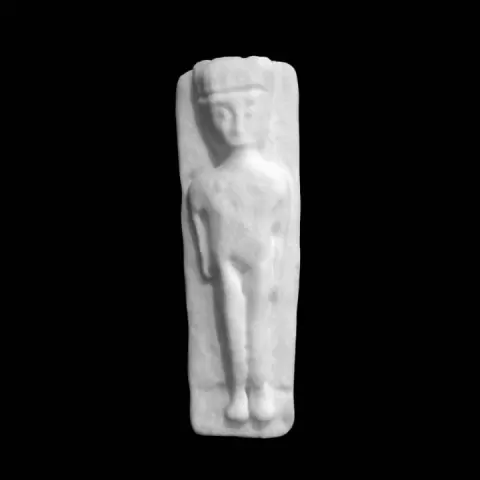 Plaque of a standing woman at The British Museum, London by Scan The World