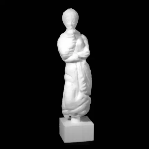 Woman Standing at the British Museum, London by Scan The World