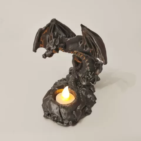 DRAGON CANDLE HOLDER - Wingdesk 3D