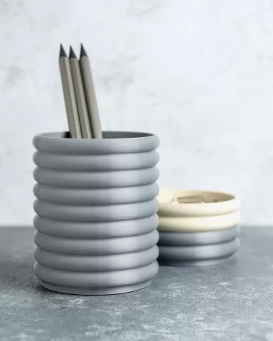 Ribbed Stack Desk Organizer