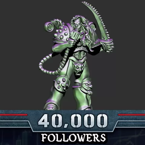 40K Followers Free Model - Li'Roth the Pleasure Marine by Warp Miniatures