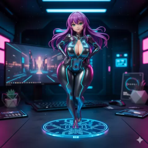 HOT HENTAI FIGURINE SEXY ANIME CURVY FUTURISTIC MILF (NSFW)