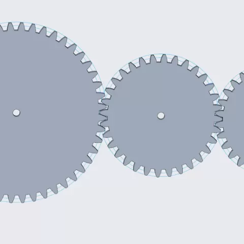 Working Spur Gear Train