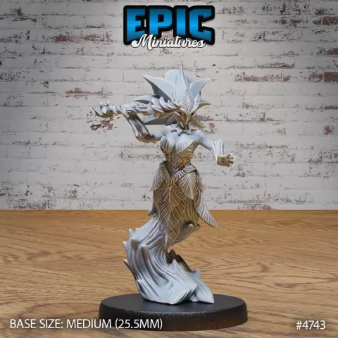 Rose Spirit Spear / Ancient Plant Dryad / Forest Warrior / Nature Spirit / Humanoid Guardian / Mythical Creature / Female Druid / Woodland Fighter by Epic-Miniatures