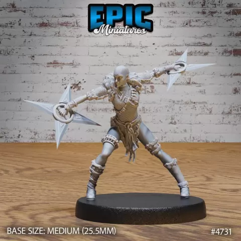 Moon Cultist Attack / Ancient Forest Spirit / Woodland Cult Warrior / Mythical Female Creature / Humanoid Nature Guard / Female Plant Spawn by Epic-Miniatures