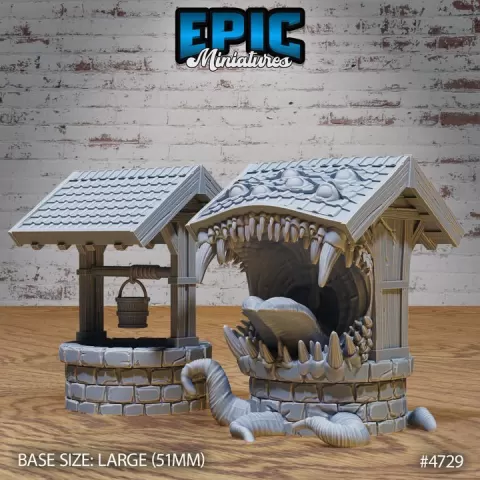 Mimic Well / Water Production Construction Creature / Building Equipment / Hidden Fountain Trap / Trickster Army Item / Siege Servan / Dungeon Area Decoration / Shapechanger Encounter by Epic-Miniatures