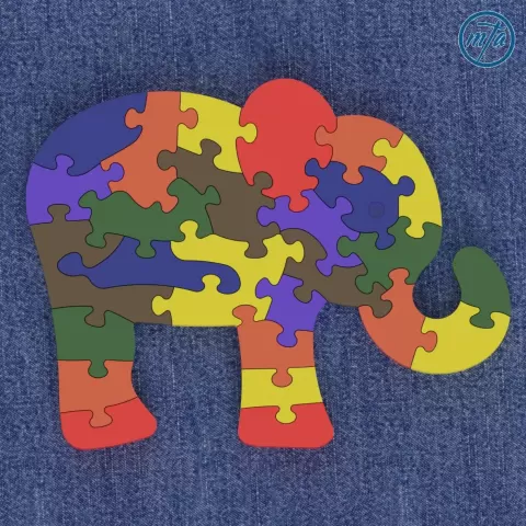 puzzle elephant - TridiStudium