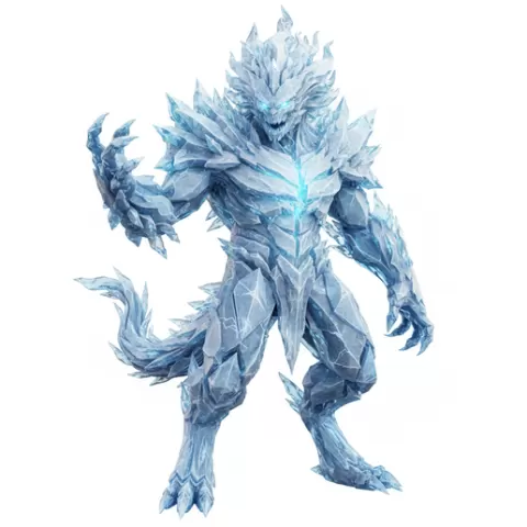 Ice elemental werewolf, elf ranger, warlock, monster miniature, dragon model, warrior knight, barbarian, demon figure, sorcerer, hero character, mage wizard, orc warrior, dark elf, paladin, vampire lord, 3d printable model, undead skeleton, angel war