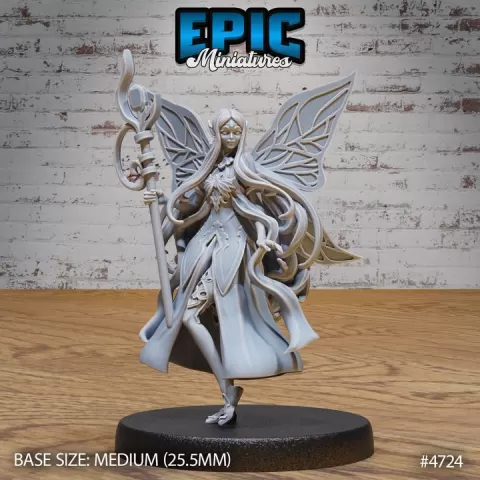 Fey Adventurer Female / Forest Pixie / Mythical Female Creature / Forest Dryad / Nature Spirit / Ancient Plant Humanoid / Fairy / Woodland Encounter by Epic-Miniatures