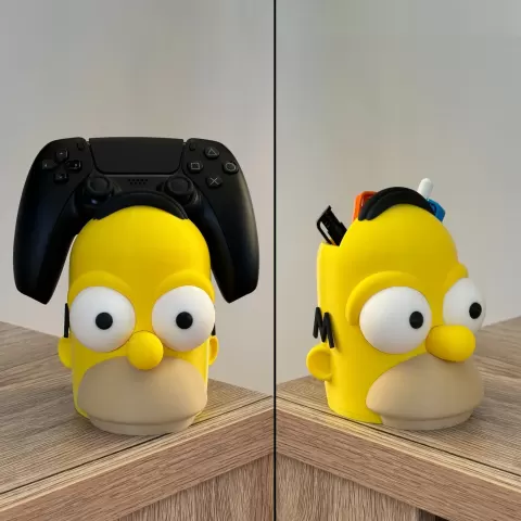 HOMERO SIMPSON CONTROLLER HOLDER / PENCIL HOLDER - Aslan3D