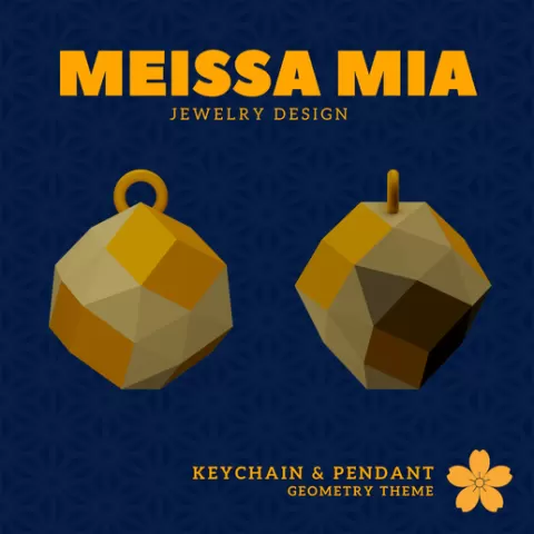 19. Tetracontahedron Earring & Necklace - 3D Print File for Geometric Earring & Necklace - Girl's Fashion Accessories
