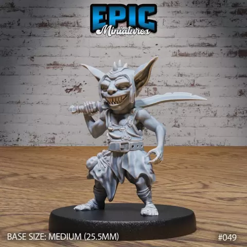 Goblin Tribe Raider / Goblinoid Male Creature / Evil Ogre Warrior / Green Skin Army Soldier / Siege Servan / Forest Fighter / Woodland Encounter by Epic-Miniatures