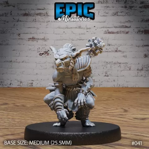 Classic Goblin Sitting / Male Goblinoid / Evil Ogre / Green Skin Army Soldier / Siege Servant by Epic-Miniatures