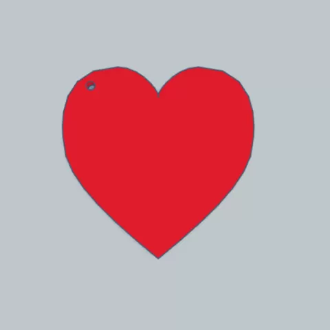 Minimalist full heart keychain