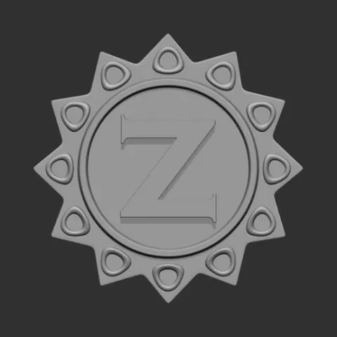 Z Word Charm v4 3D Printable Model