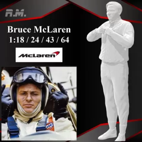 Bruce McLaren GULF Figure Scale 1 18 / Figure to scale 1 18 Car Diorama