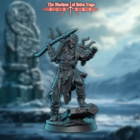 Winterfolk C (25mm Base) by 3DPZStudio