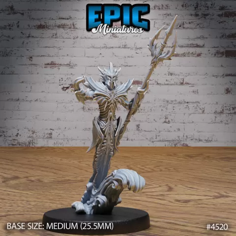 Water Myrmidon Rush / Aqua Elemental / Humanoid Creature / Wave Shaper / Ocean Warrior / Shoal Reaver / Marid Beast / Sea Monster Encounter by Epic-Miniatures