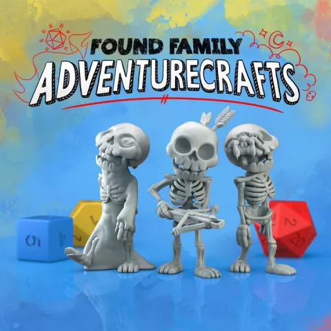 Skeleton Crew Expansion! 3 Unique Skeletons + Disassembled Skelly by Found Family Adventurecrafts