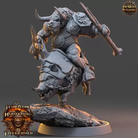 Torvak Stormrage - The Ironmane Minotaurs of Emberhold by Daybreak Miniatures