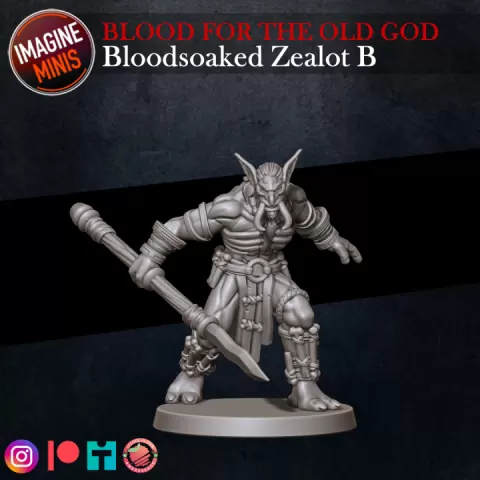 WP - Blood For The Old God - Bloodsoaked Zealot B by Imagine Minis