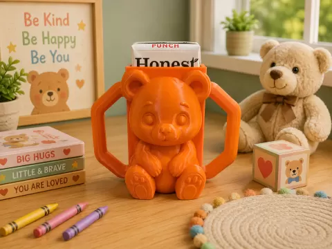 Teddy Bear Juice Box Buddy / Holder