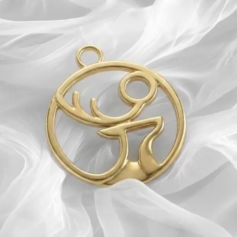 Minimalistic Deer "Forest Circle Pendant"