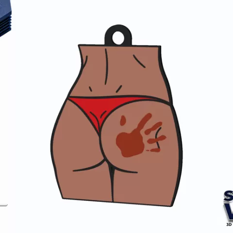 Butt Clap - Keychain. (Double Sided)