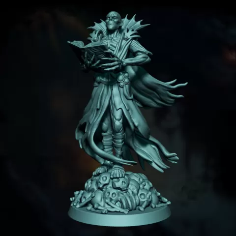 Lich God | Undead Archlich | Skeletal Sorcerer | DnD 5e STL Miniature | 32mm Resin by Monster Atlas Fantasy Miniatures