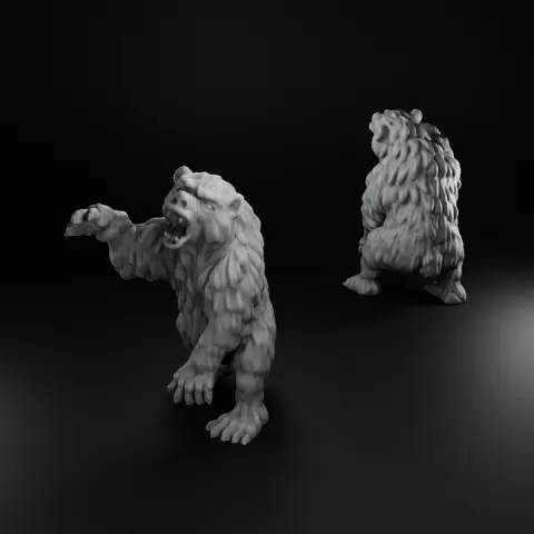 Dire Bear - Ferocious Roar Pose by StoneAxe Miniatures