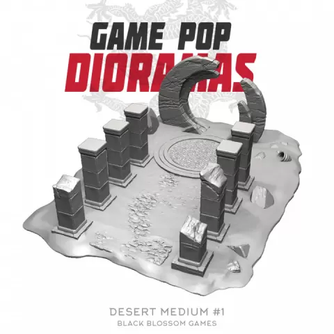 DRM002 Desert M1 Diorama :: Game Pop Dioramas :: Black Blossom Games by Black Blossom Games