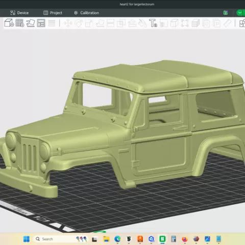1955 era Willys jeep soft top hollow shell rc body, truck, 4x4, crawler, car