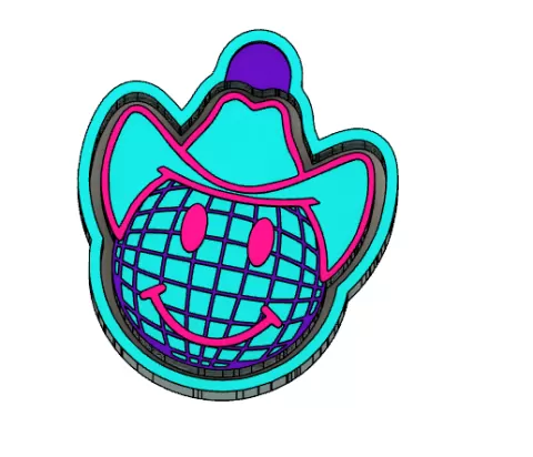 Cowboy Smiley Disco stl